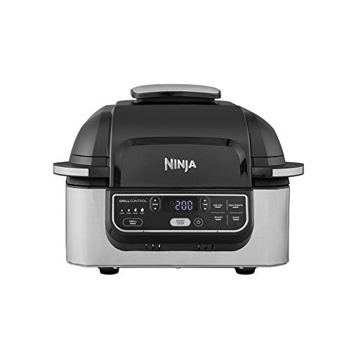 Ninja Foodi Health Grill and Air Fryer [AG301UK] 5.7 Litres, Brushed Steel and Black