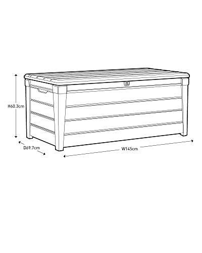 Keter Brightwood 454L Outdoor 60% recycled Garden Furniture Storage