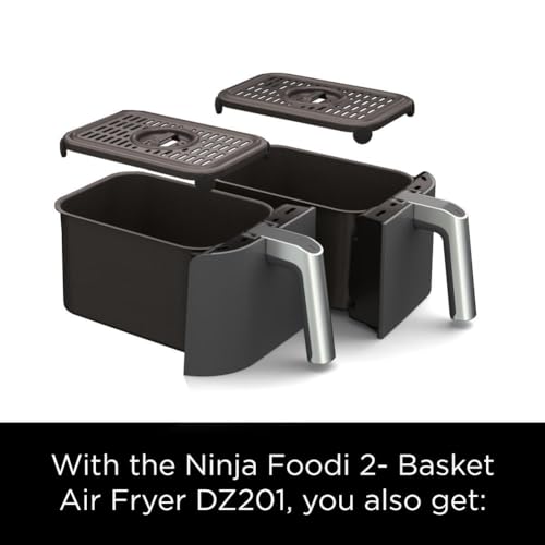 Ninja DZ201 Foodi 6-in-1 2-Basket Air Fryer with DualZone Technology