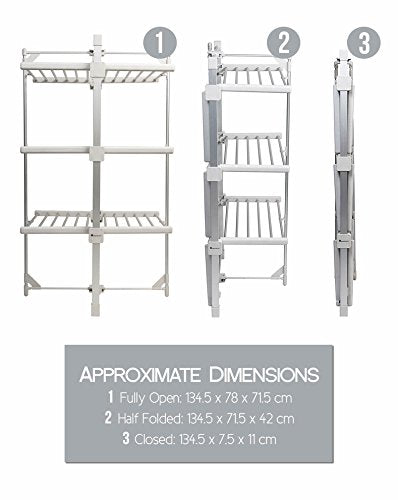 Homefront Electric Heated Clothes Airer Dryer Rack Indoor Deluxe Eco Dry