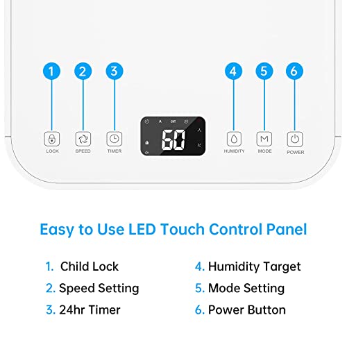 Hangsun 12L Dehumidifier with Digital Humidity Display, Sleep Mode