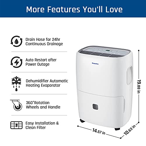 Newentor Low Energy Dehumidifier 25L/24H 330W