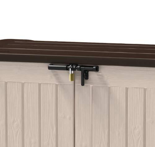 Store It Out Max Keter Outdoor Garden Storage Shed, Beige and Brown