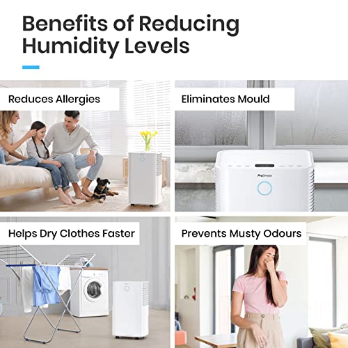 Pro Breeze 12L/Day Dehumidifier with Automatic Humidity Sensor