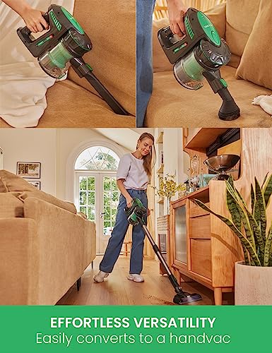 Vactidy Cordless Vacuum Cleaner, 22Kpa V8 Stick Vacuum Cleaner Powerful Suctionardwood Floor Carpet Pet Hair