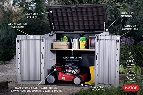 Keter Store-It-Out Prime Outdoor Resin Horizontal Storage Shed