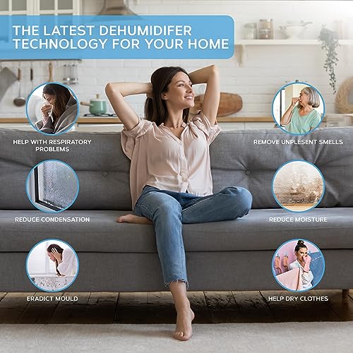 MONHOUSE 12L/Day Digital Dehumidifier - Sleep Mode